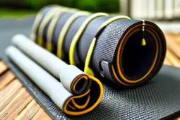 便携健身器材，瑜伽垫、弹力带与打卡APP/热量计算器，提升你的健身效率