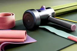 筋膜枪使用与瑜伽垫、弹力带等器材结合，提升健身效率