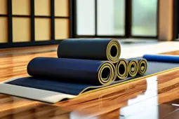 题，瑜伽垫、弹力带与健身APP，打造高效健身体验